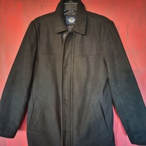 Men's Black Wool Coat